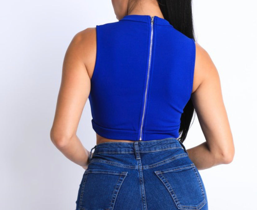 Fun Times Cropped Top (Royal Blue)