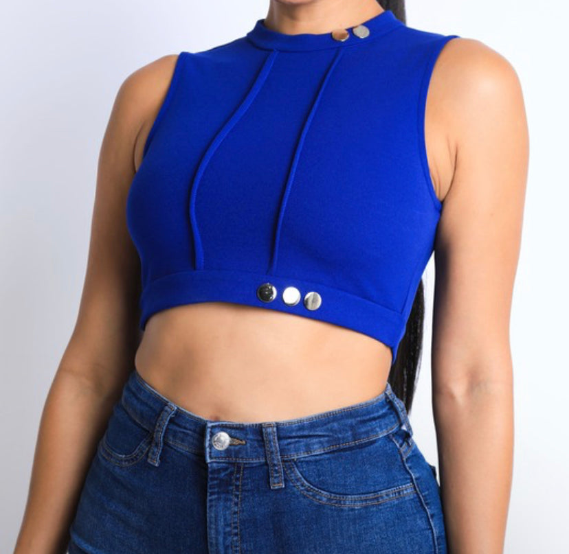 Fun Times Cropped Top (Royal Blue)