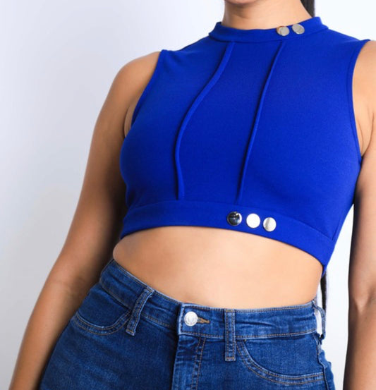 Fun Times Cropped Top (Royal Blue)