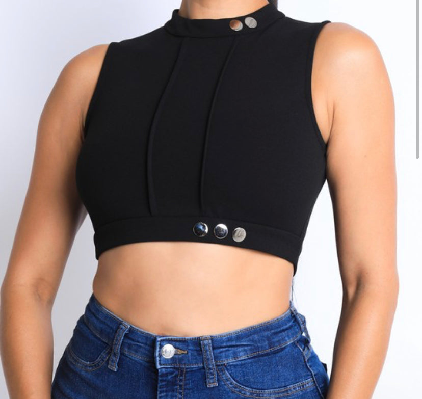 Fun Times Cropped Top (Black)